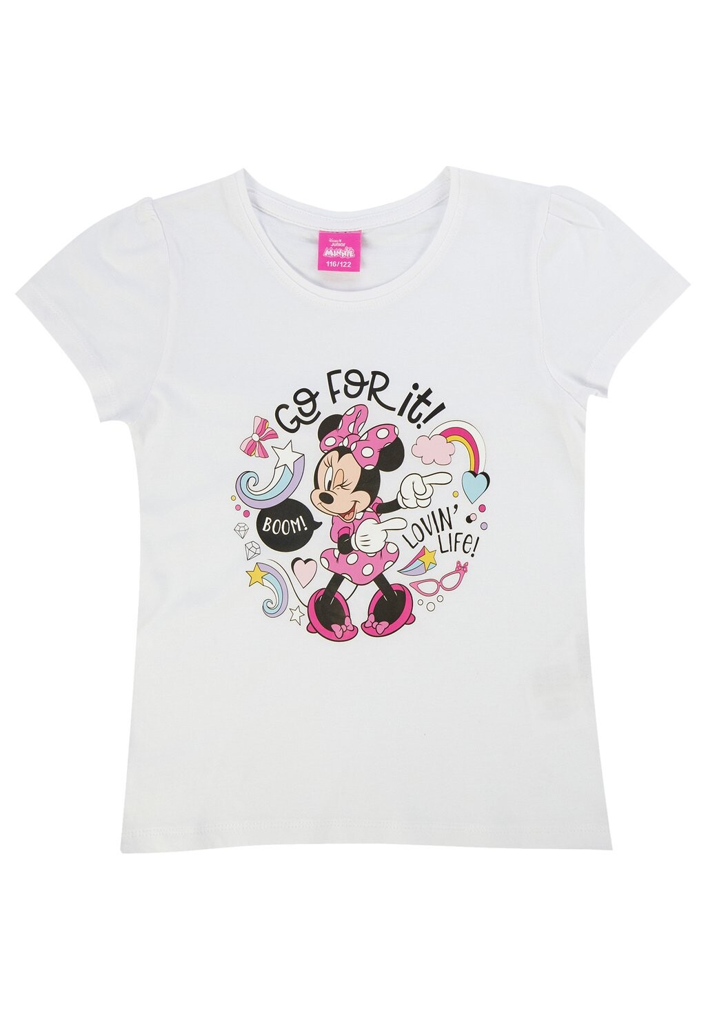 

Футболка с принтом GO FOR IT Mickey & Minnie, цвет weiß