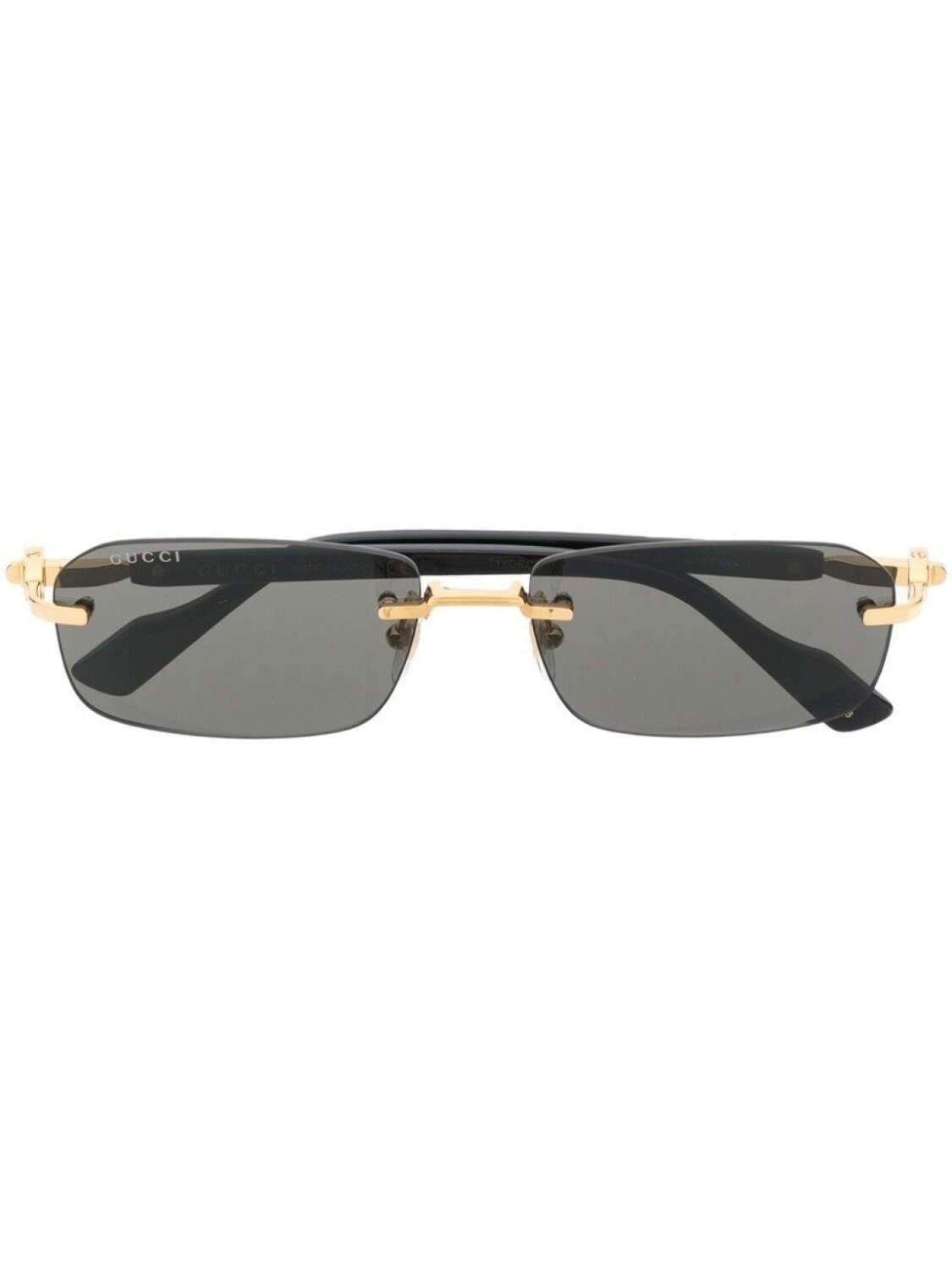 

Gucci Eyewear rimless rectangle-frame sunglasses, черный