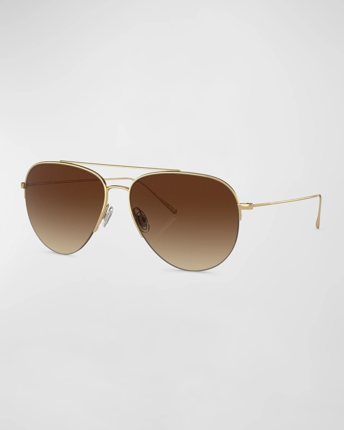 

Солнцезащитные очки-авиаторы Cleamons в металлическом корпусе Oliver Peoples, цвет Brown
