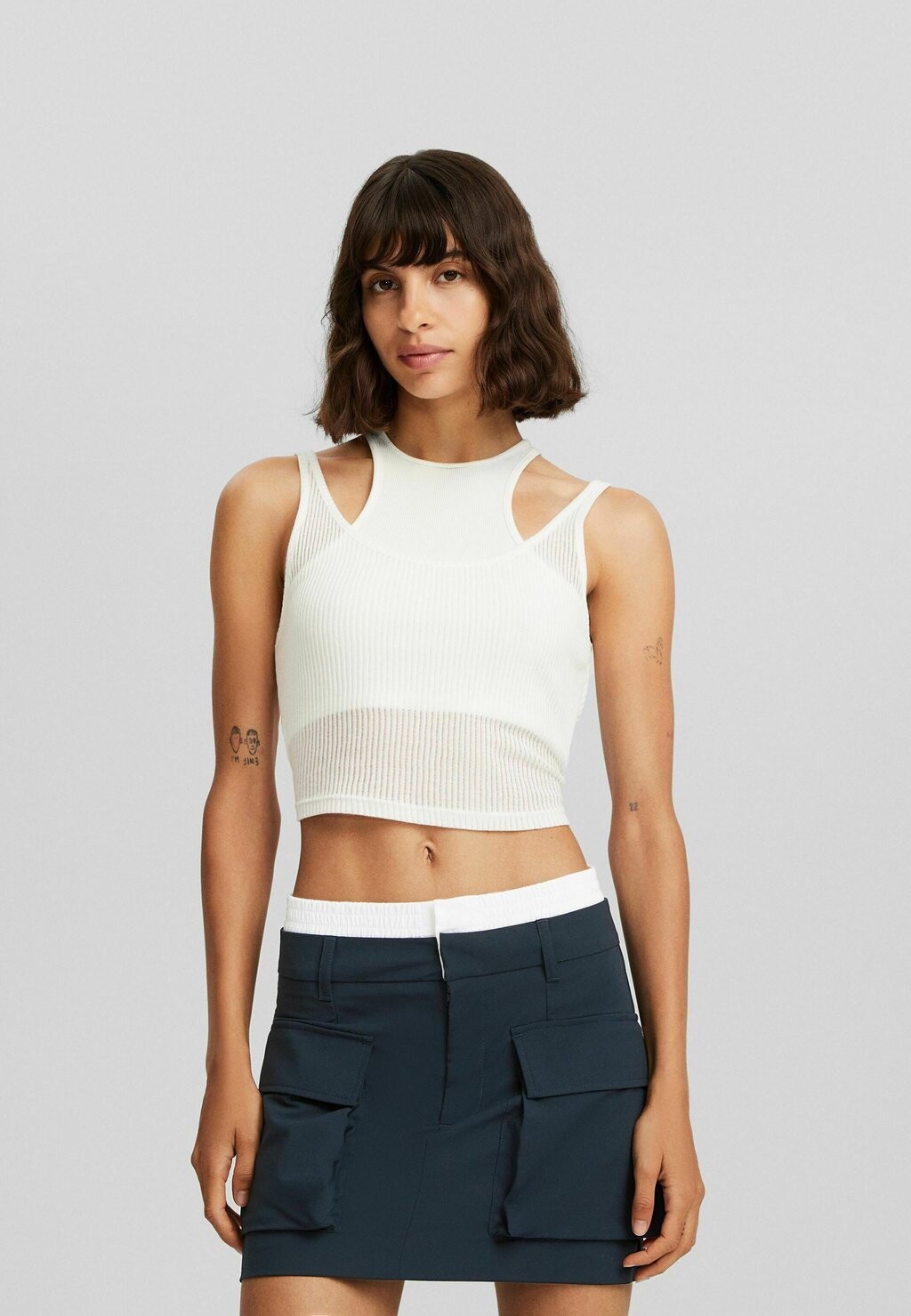 

Юбка А-силуэта Bershka, цвет royal blue