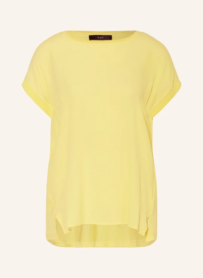 Блузка-рубашка из микса материалов Oui, желтый