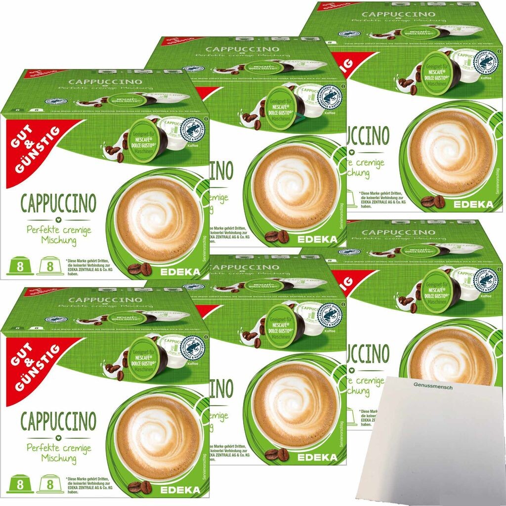 

Кофейные капсулы G&G Cappuccino подходят для Nescafe Dolce Gusto, упаковка 6 шт. (6x8 порций) + блок usy.