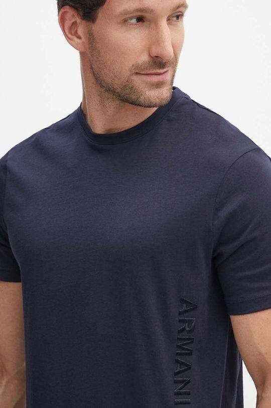 

Хлопковая футболка Armani Exchange, темно-синий
