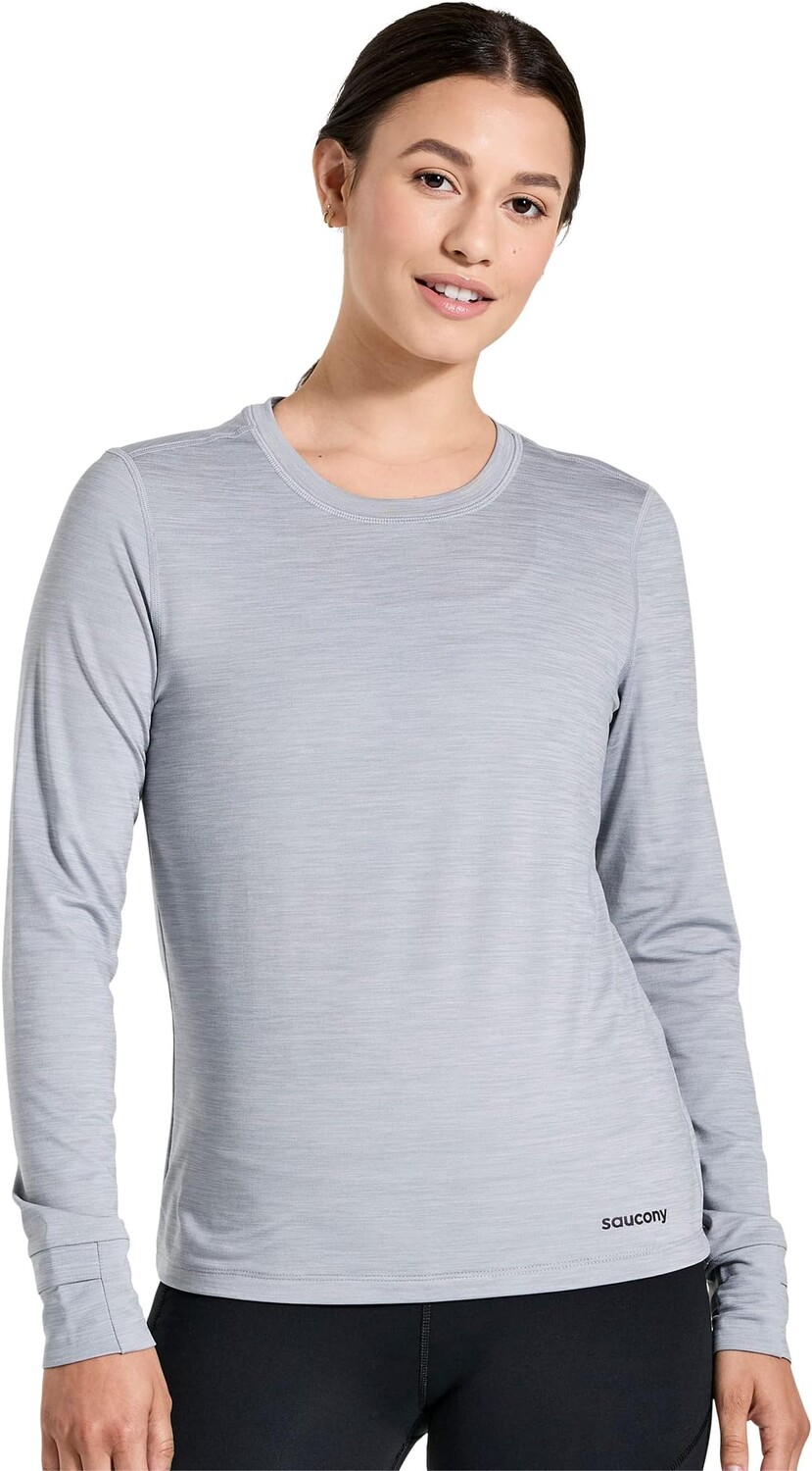 

Рубашка Saucony Boulder Base Layer, цвет Light Grey Heather