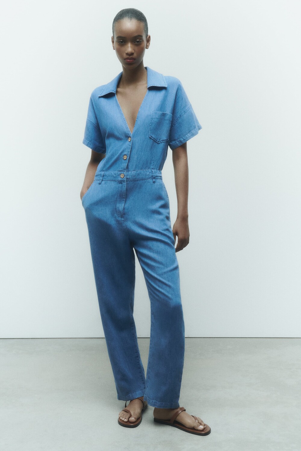 

Z1975 джинсовый комбинезон Zara, синий