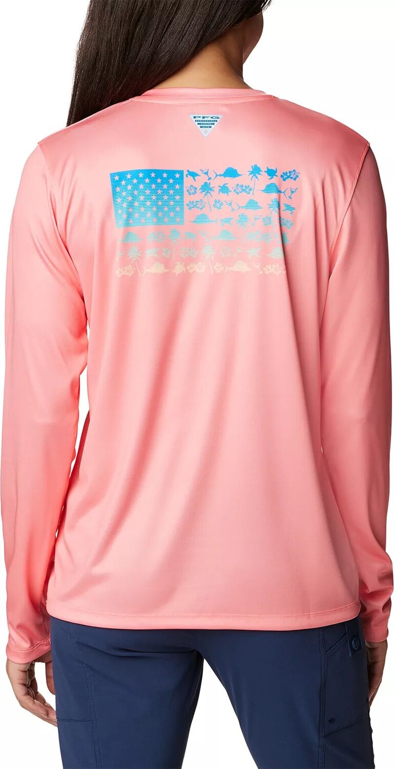 

Женская рубашка с длинным рукавом Columbia Tidal PFG Fish Flag