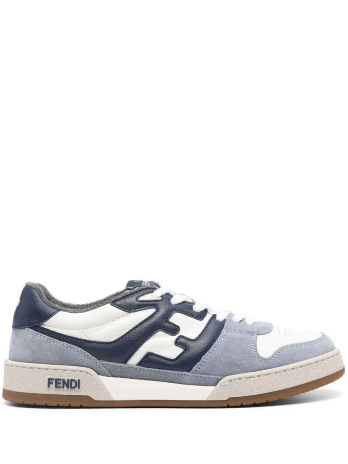 

FENDI Match panelled suede sneakers, синий, Серый