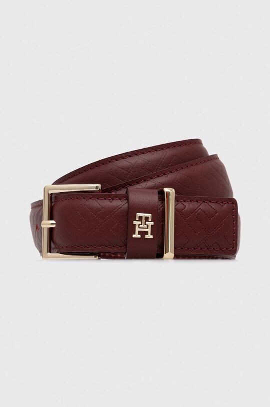 

Кожаный ремень Tommy Hilfiger, бордовый
