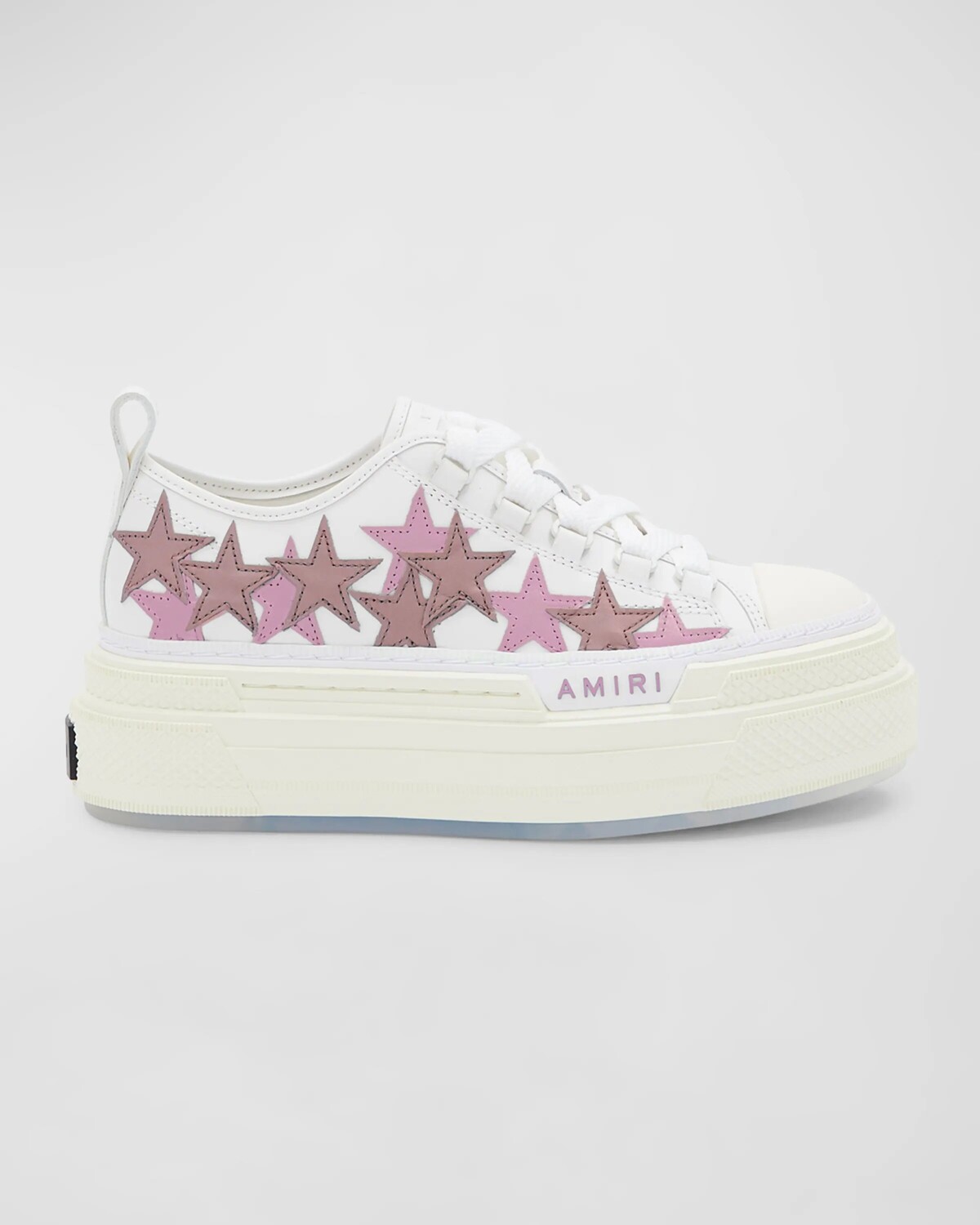 

Кроссовки Stars на платформе из парусины Amiri, цвет Pink