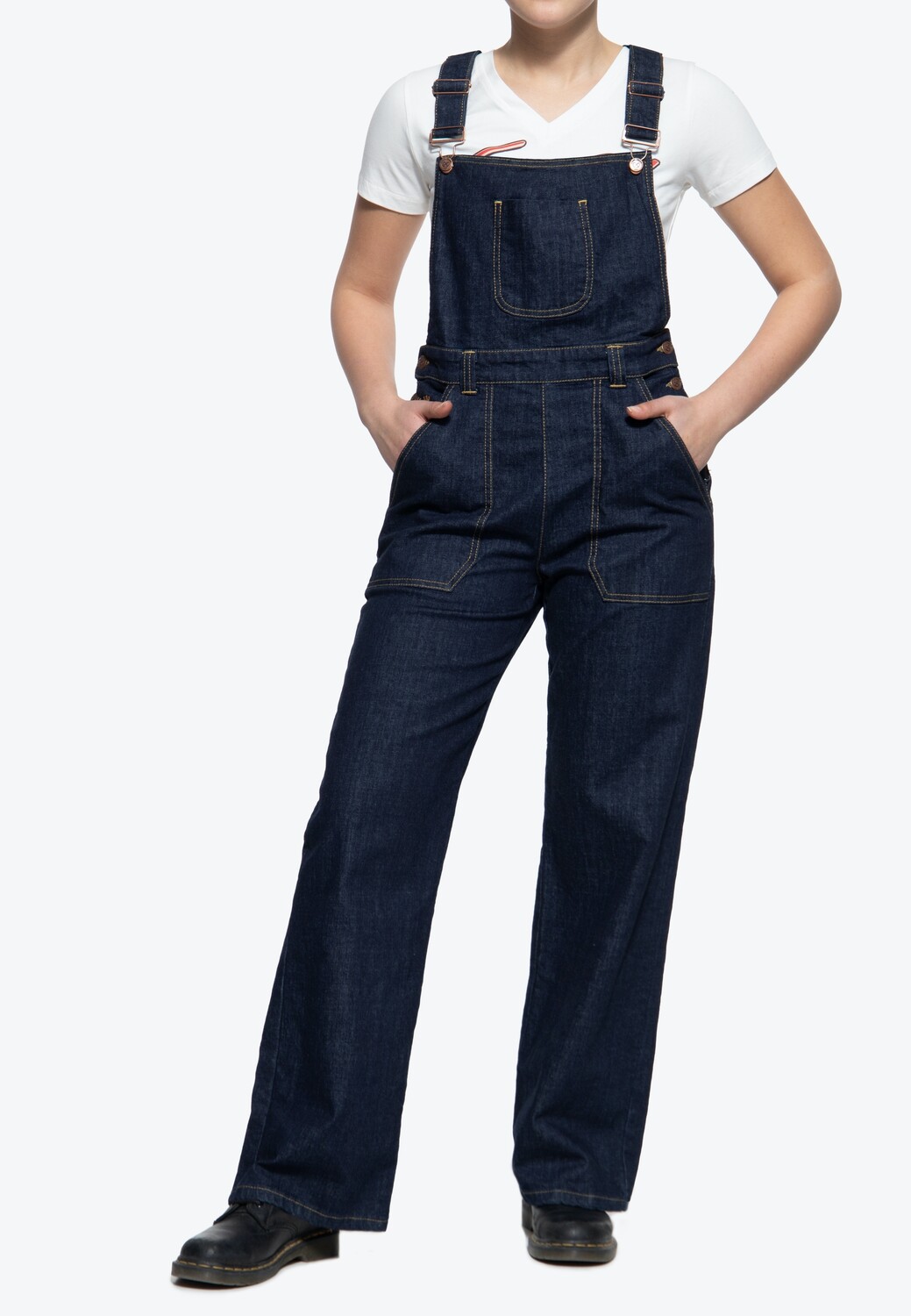 Брюки Queen Queen Denim Marlene Latzhose, цвет Denim брюки queen queen latzjeans betty цвет leo