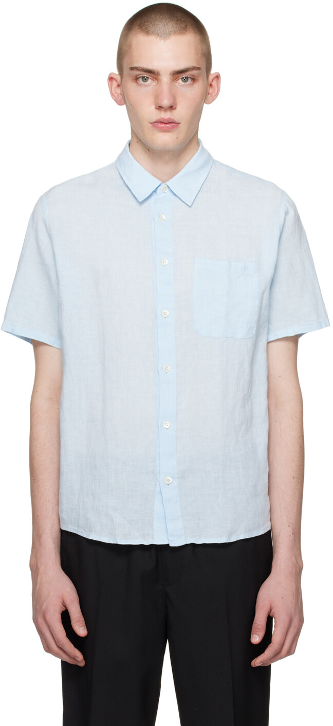 

Синяя рубашка Беллини A.P.C., цвет Light blue