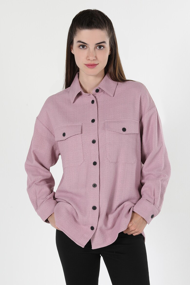 Рубашка с карманами с клапанами Colin'S, фиолетовый