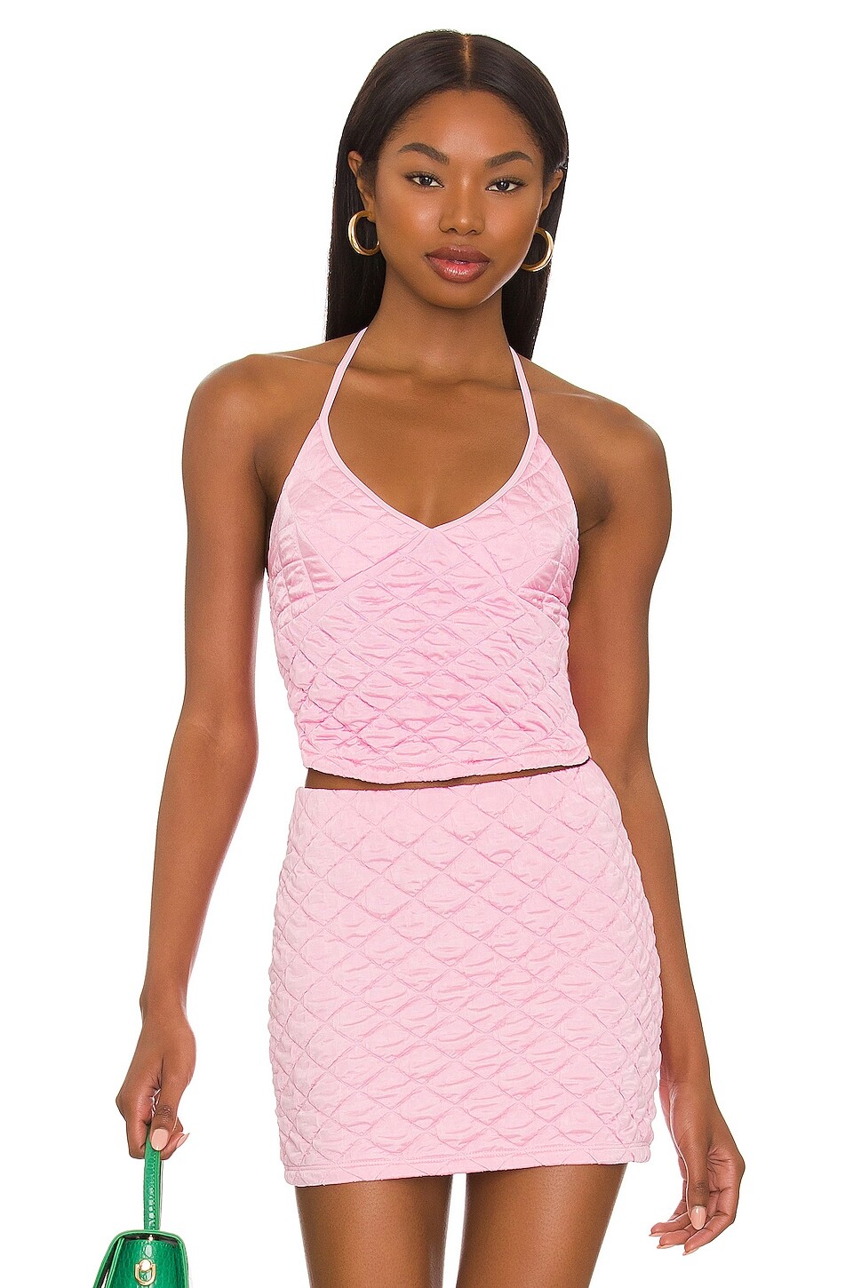 

Майка Frankies Bikinis Marlowe Puff, цвет Baby Pink