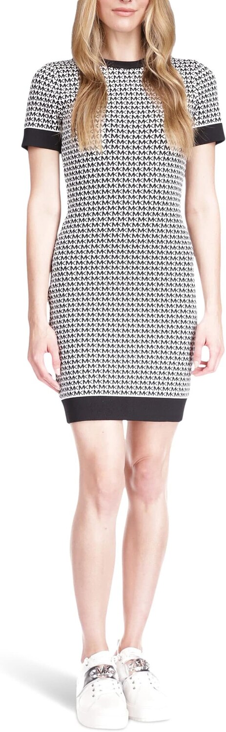 

Мини-платье Petite Block с короткими рукавами MICHAEL Michael Kors, цвет Bone