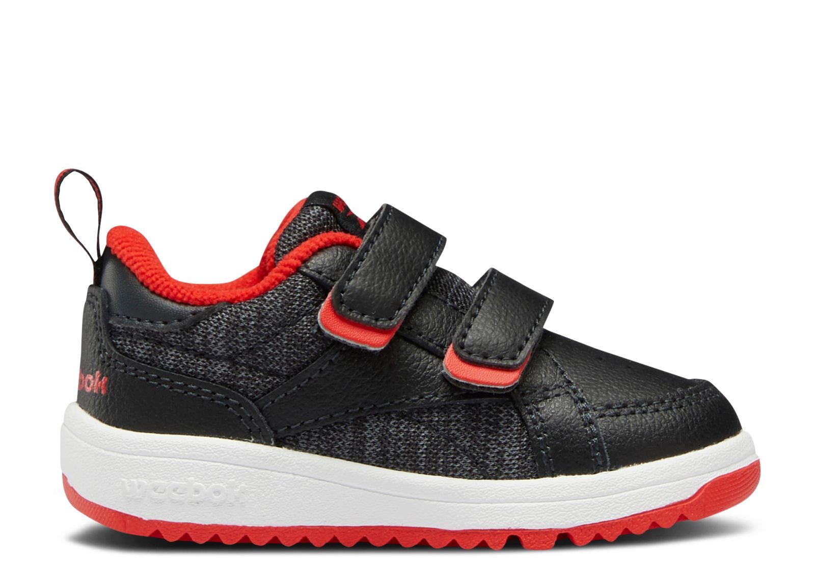 

Кроссовки Reebok Weebok Clasp Low Toddler 'Night Black Vector Red', черный