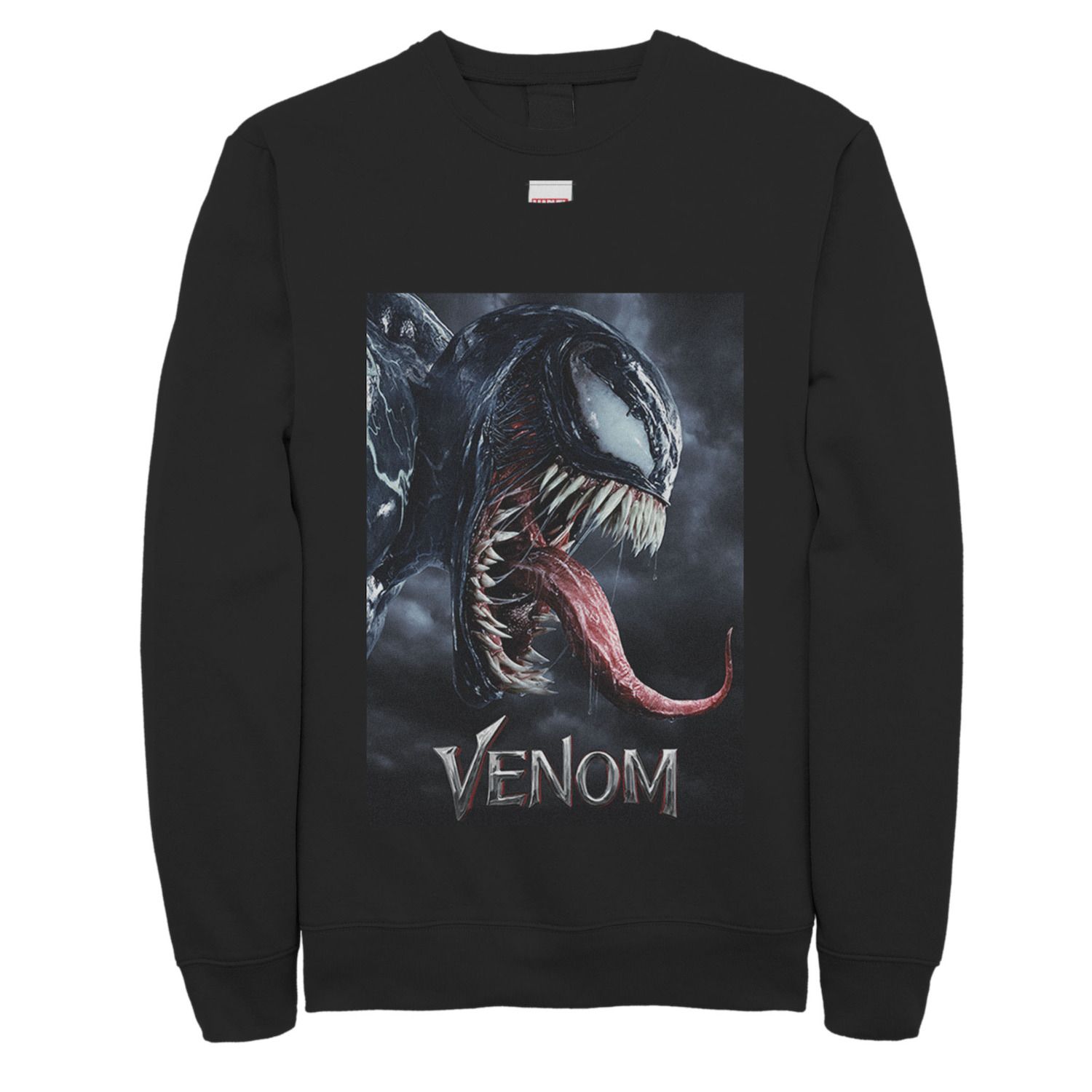Мужской флисовый пуловер с плакатом Venom Tongue Out Marvel