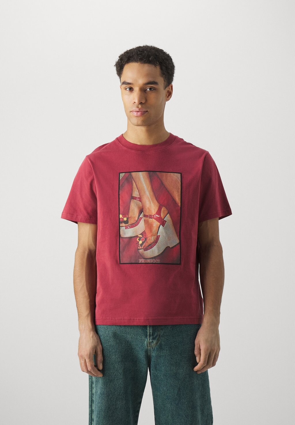 

Футболка с принтом Heels Unisex Fiorucci, красный