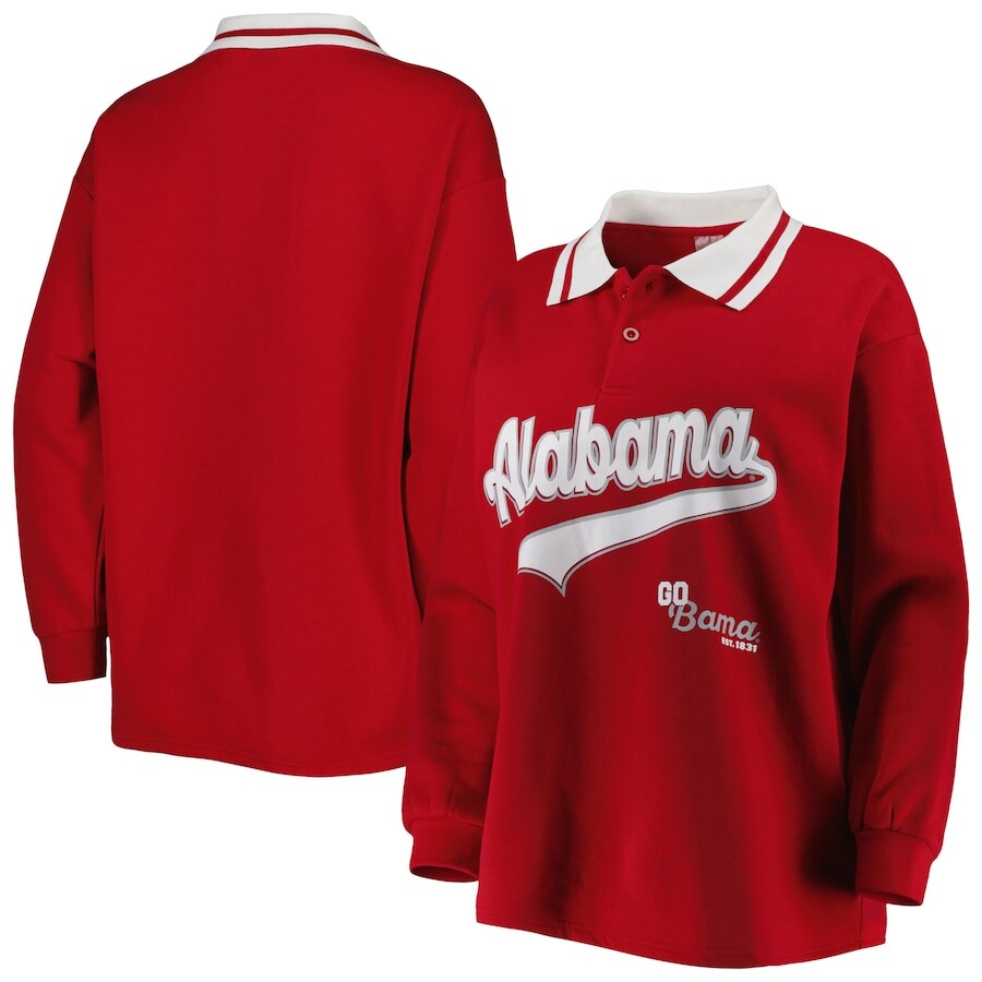 

Поло с длинным рукавом Gameday Couture Alabama Crimson Tide, малиновый