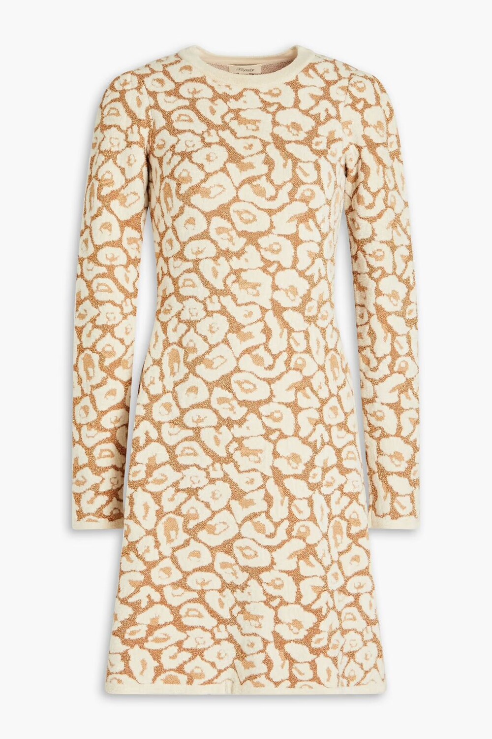 

Жаккардовое платье мини Joanie с эффектом металлик Temperley London, бежевый