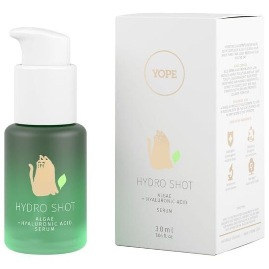 

Сыворотка с гиалуроновой кислотой и водорослями, 30 мл Yope, Face Care, Hydro Shot Algae +