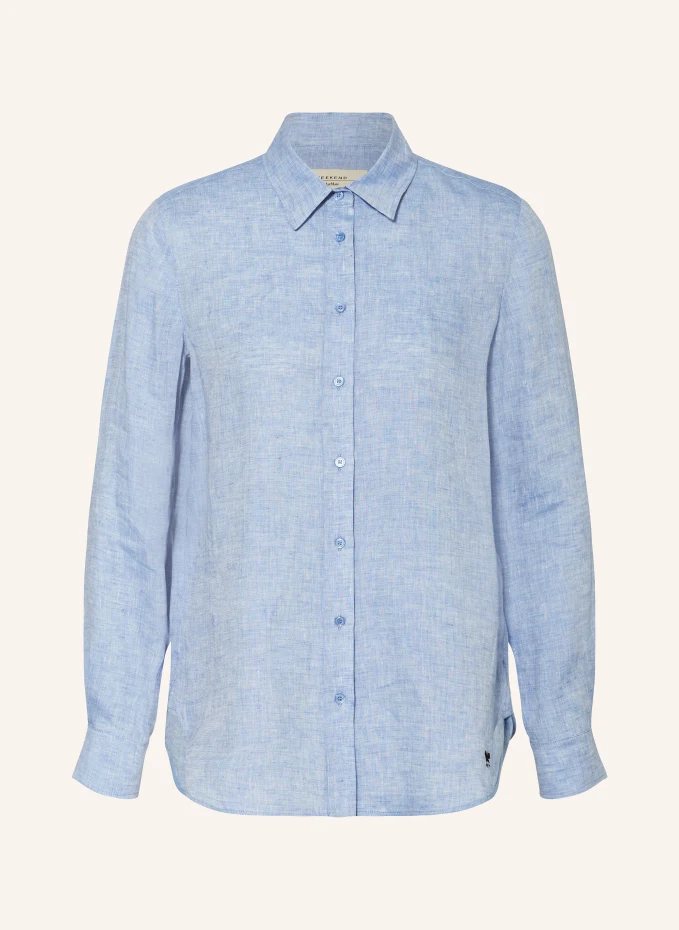 Блузка-рубашка werner из льна Weekend Maxmara, синий