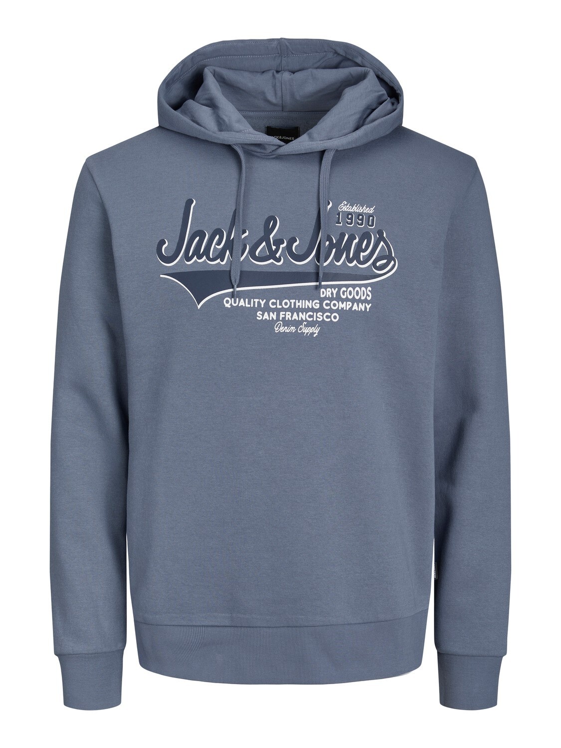 

Толстовка Jack & Jones Warmer Logo Print Hoodie Sweater Pullover JJELOGO, светло-синий