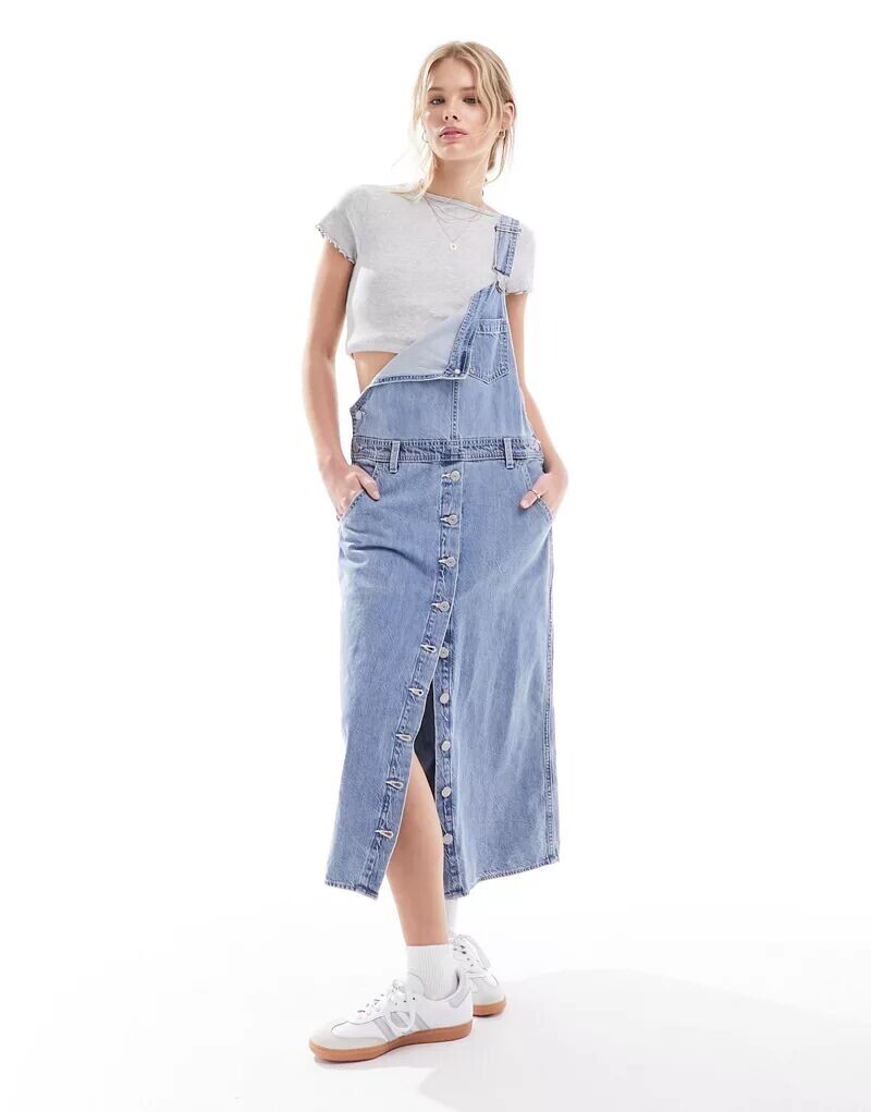 

Голубое джинсовое платье с поясом Levi's Tico