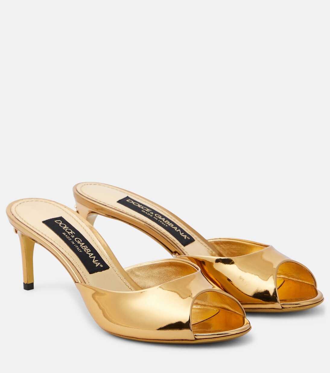

Мюли kiera из зеркальной кожи Dolce&Gabbana, золото, Желтый
