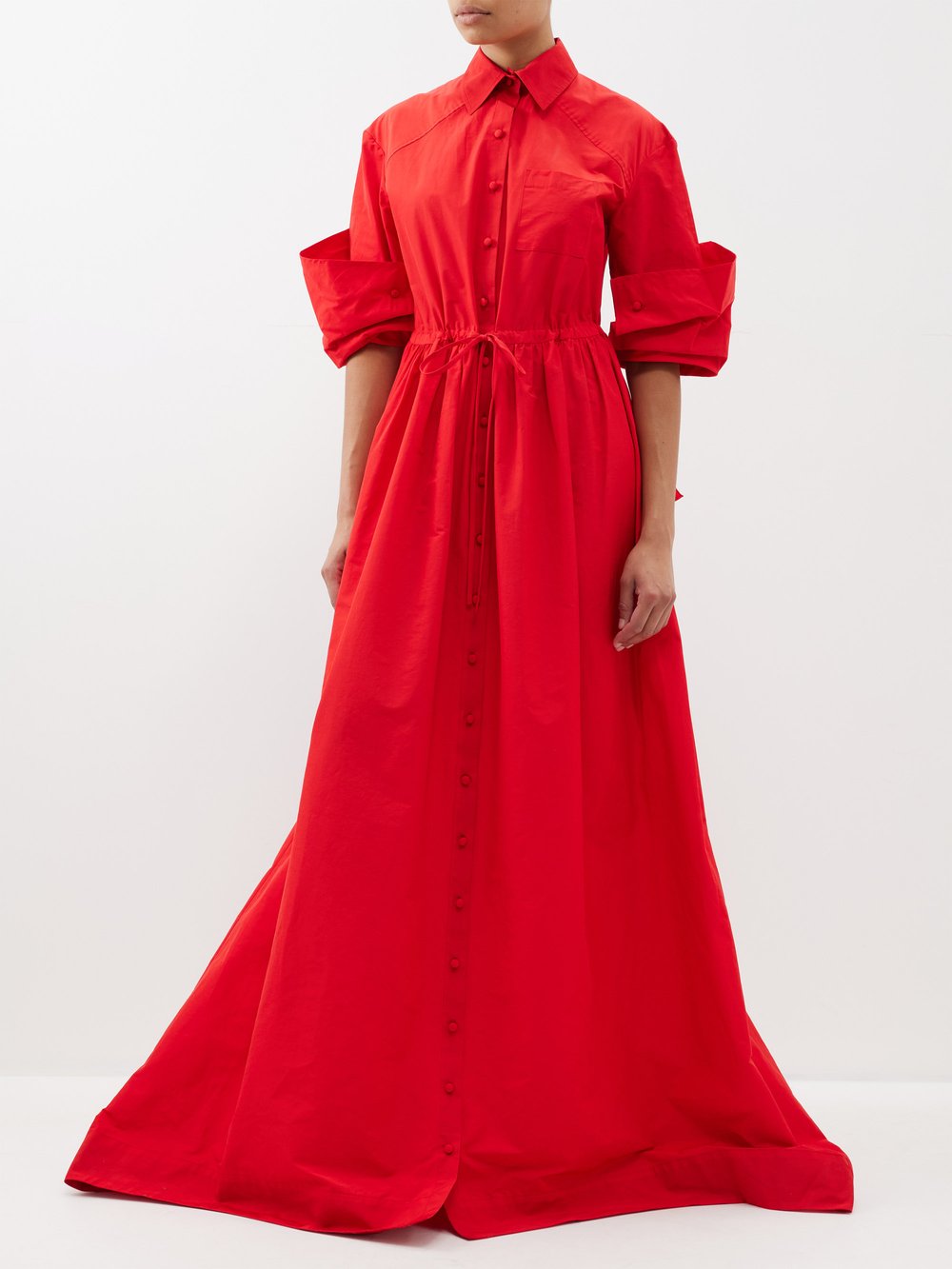 рубашка rosie assoulin размер l белый Платье legends из тафты Rosie Assoulin, красный