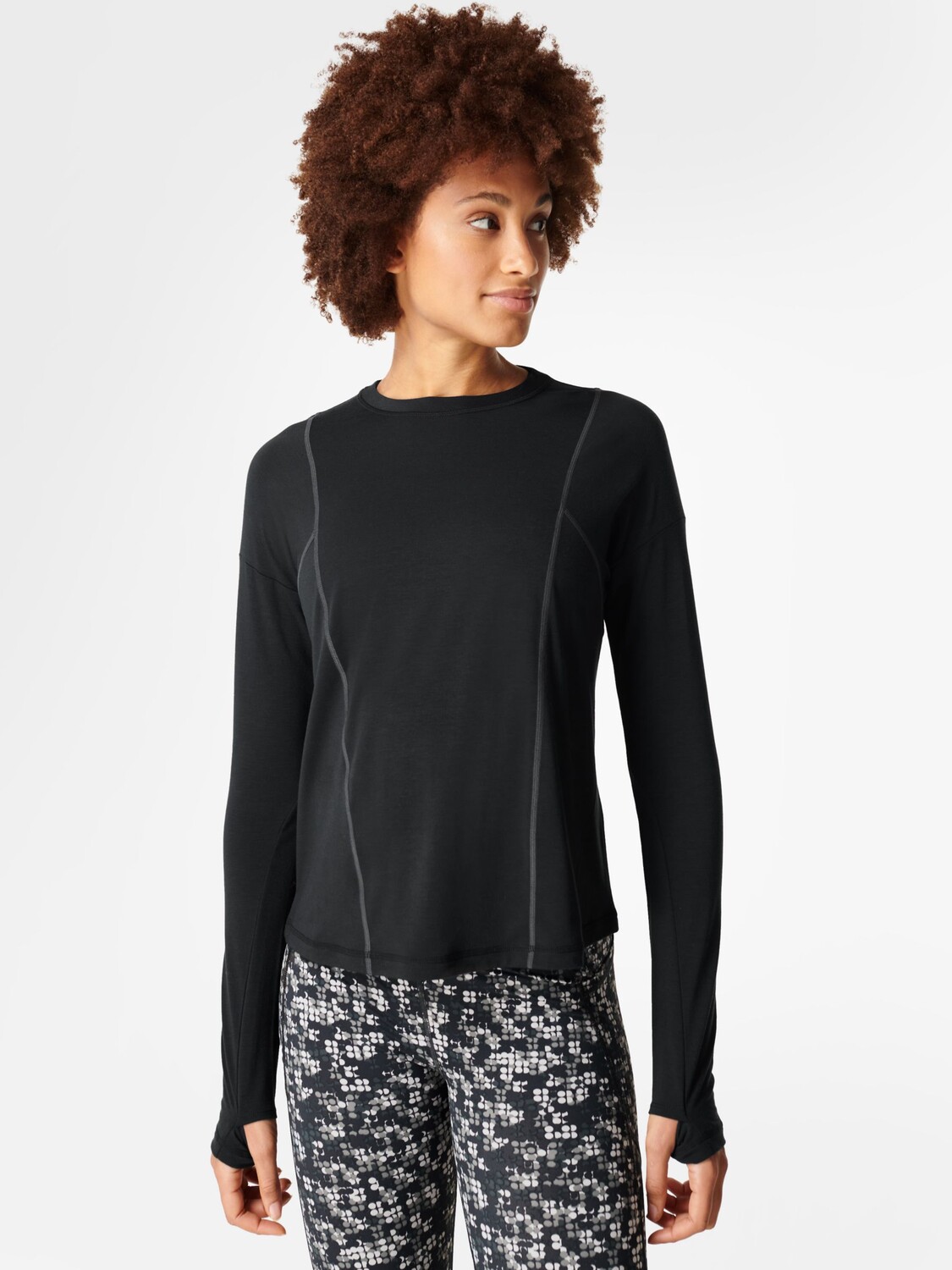 

Беговая футболка с длинными рукавами Sweaty Betty Haste, черная