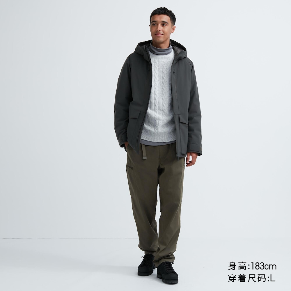 

Мужские термоштаны Uniqlo HEATTECH бархатные, темно-оливковый
