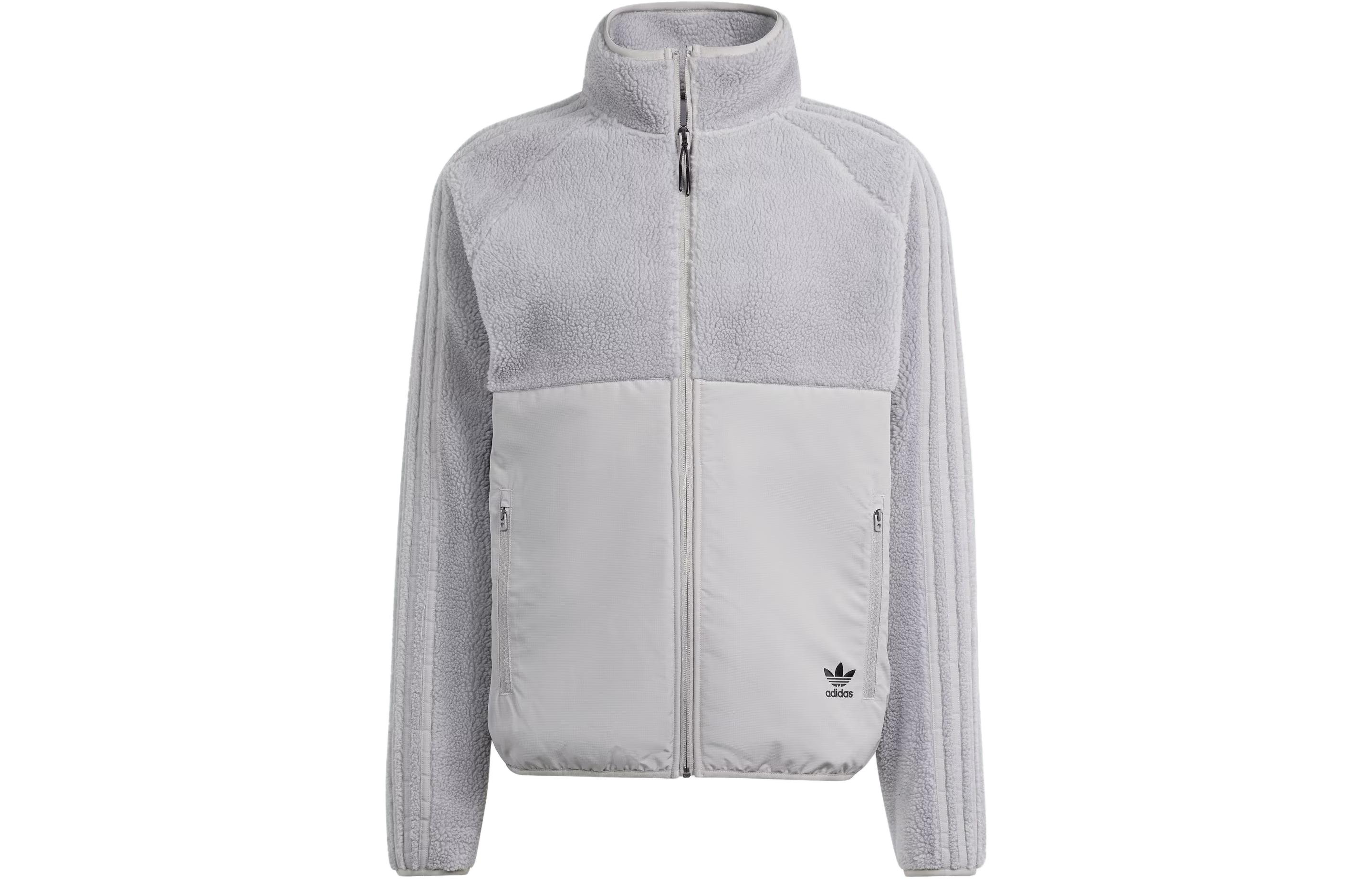 

POLARFLEECE FZ бархатная куртка мужская чисто-серая Adidas Originals, серый