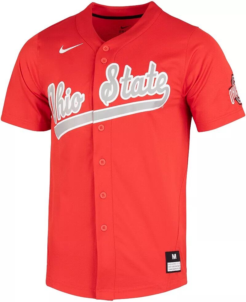 

Мужская бейсбольная майка Nike Ohio State Buckeyes Scarlet Dri-FIT Replica