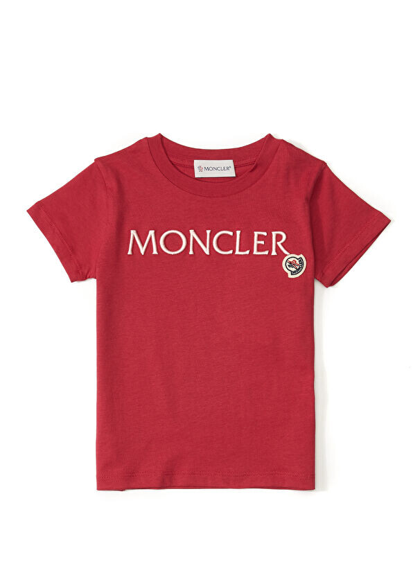 

Футболка для девочки с логотипом Moncler, красный