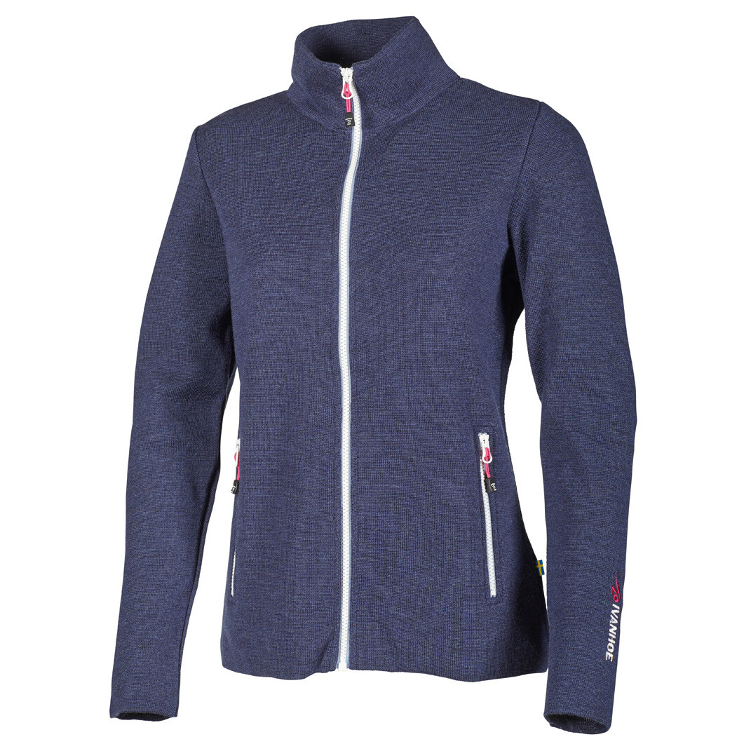 Куртка из мериноса Ivanhoe Of Sweden Women's Hedda Full Zip, цвет Steelblue шерстяной свитер ivanhoe of sweden hadar half zip черный