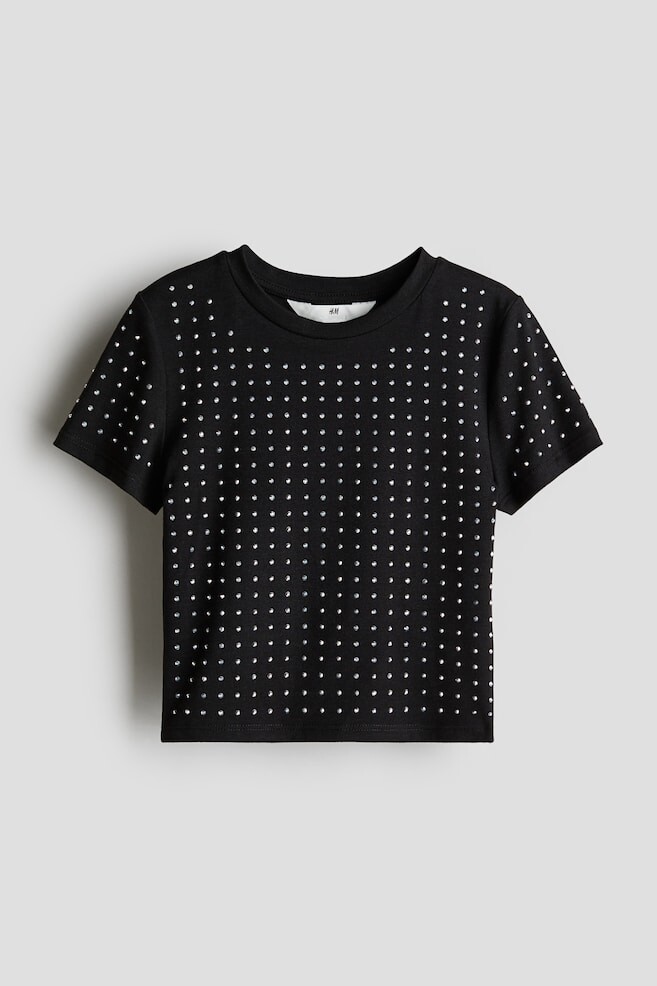 

Рубашка с вышивкой H&M, черный