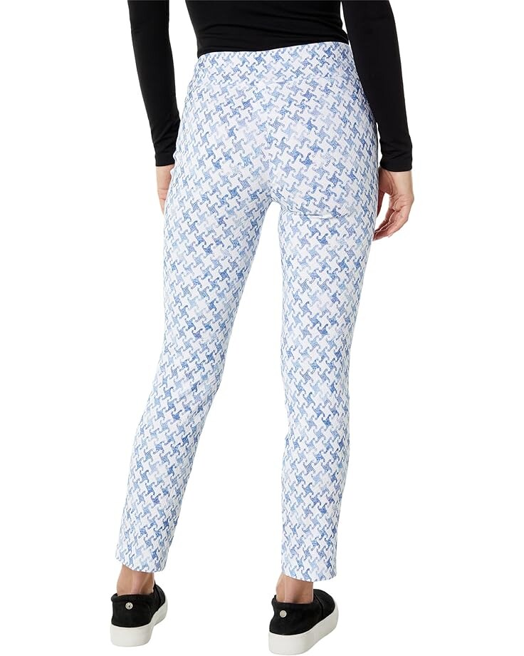 

Брюки Lisette L Montreal Geo Houndstooth Jacquard Ankle Pants, индиго