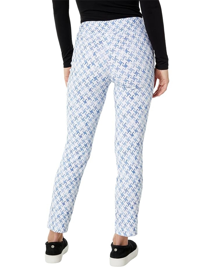 Брюки Lisette L Montreal Geo Houndstooth Jacquard Ankle Pants, индиго