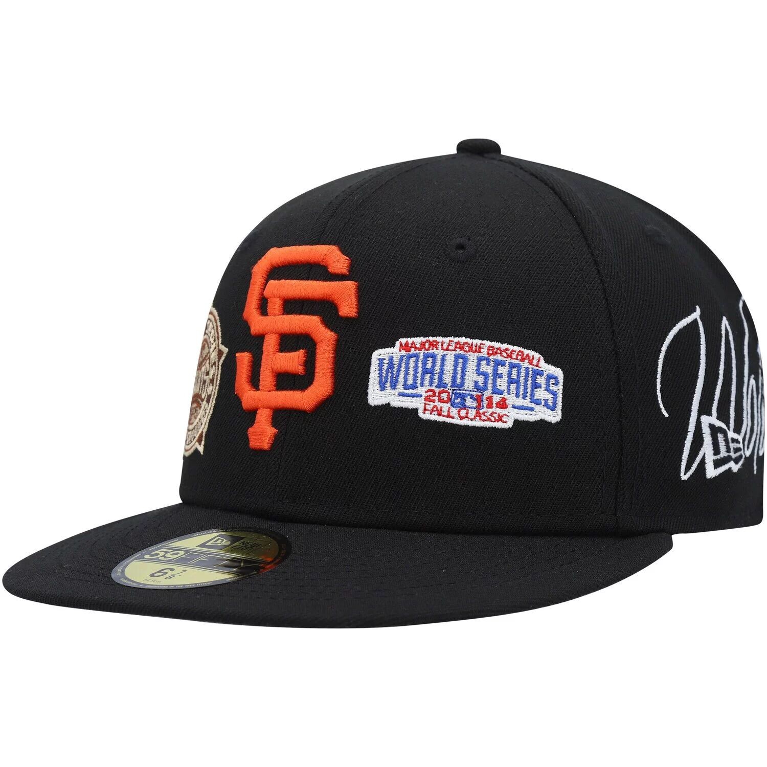 

Черная мужская облегающая шляпа New Era San Francisco Giants Historic World Series Champions 59FIFTY