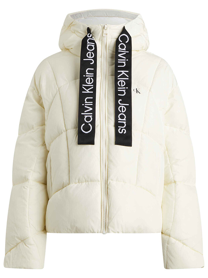 

Стеганая куртка Calvin Klein, кремовый