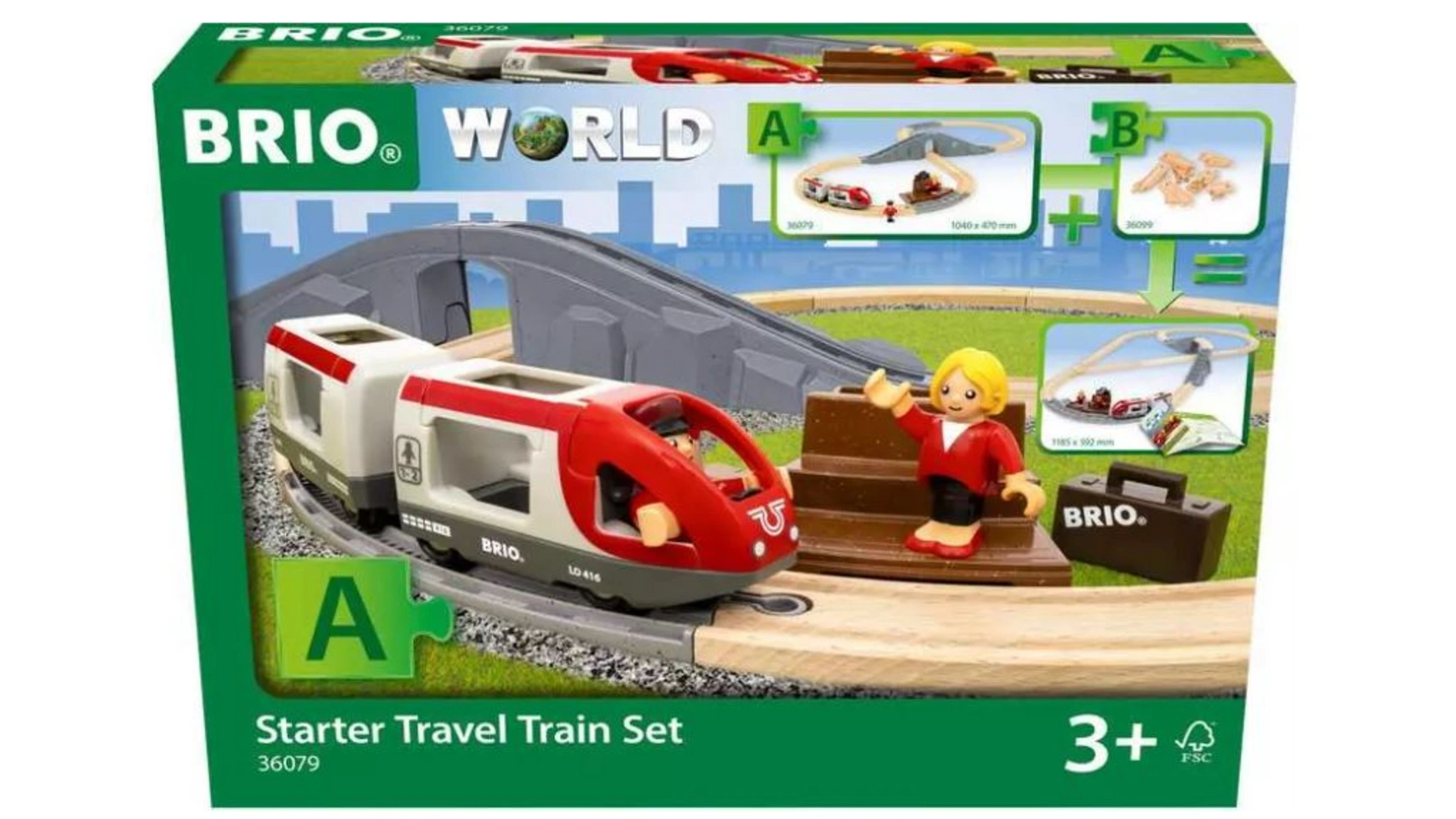 Brio Bahn Стартовый набор A для пассажирского поезда brio стартовый набор метро 33513