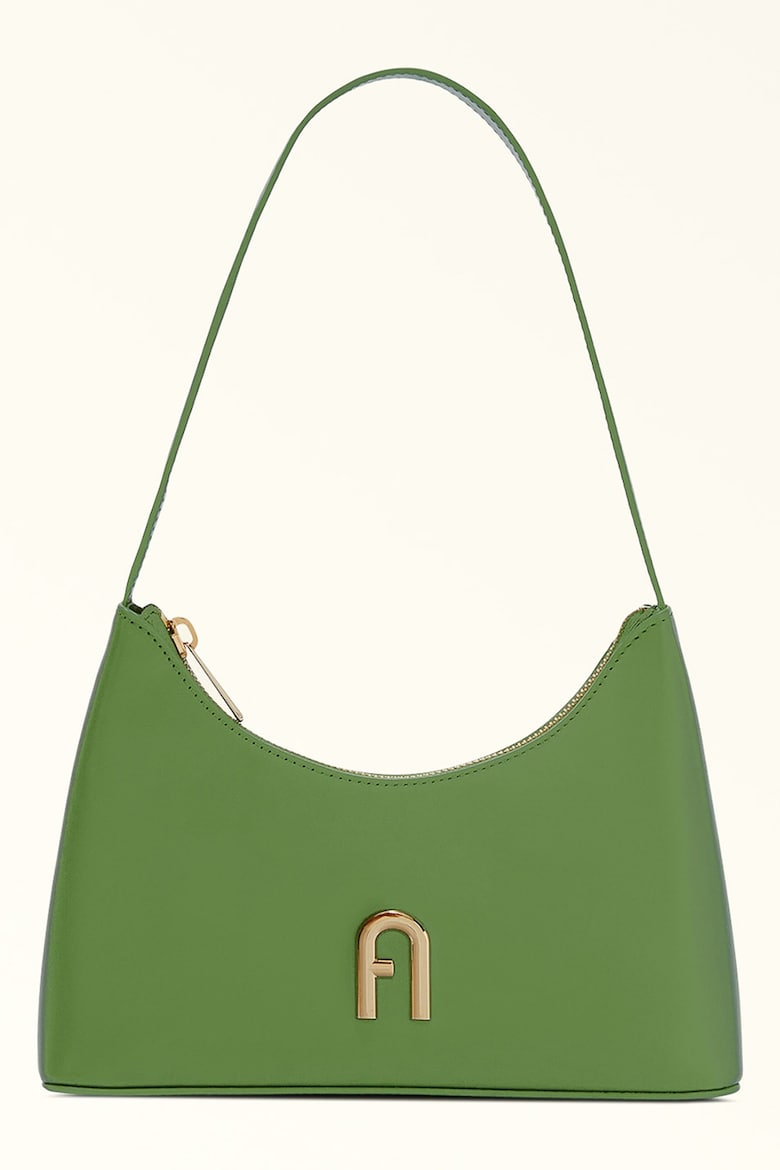Кожаная сумка через плечо Diamante Furla, зеленый кожаная сумка ведро diamante s furla белый