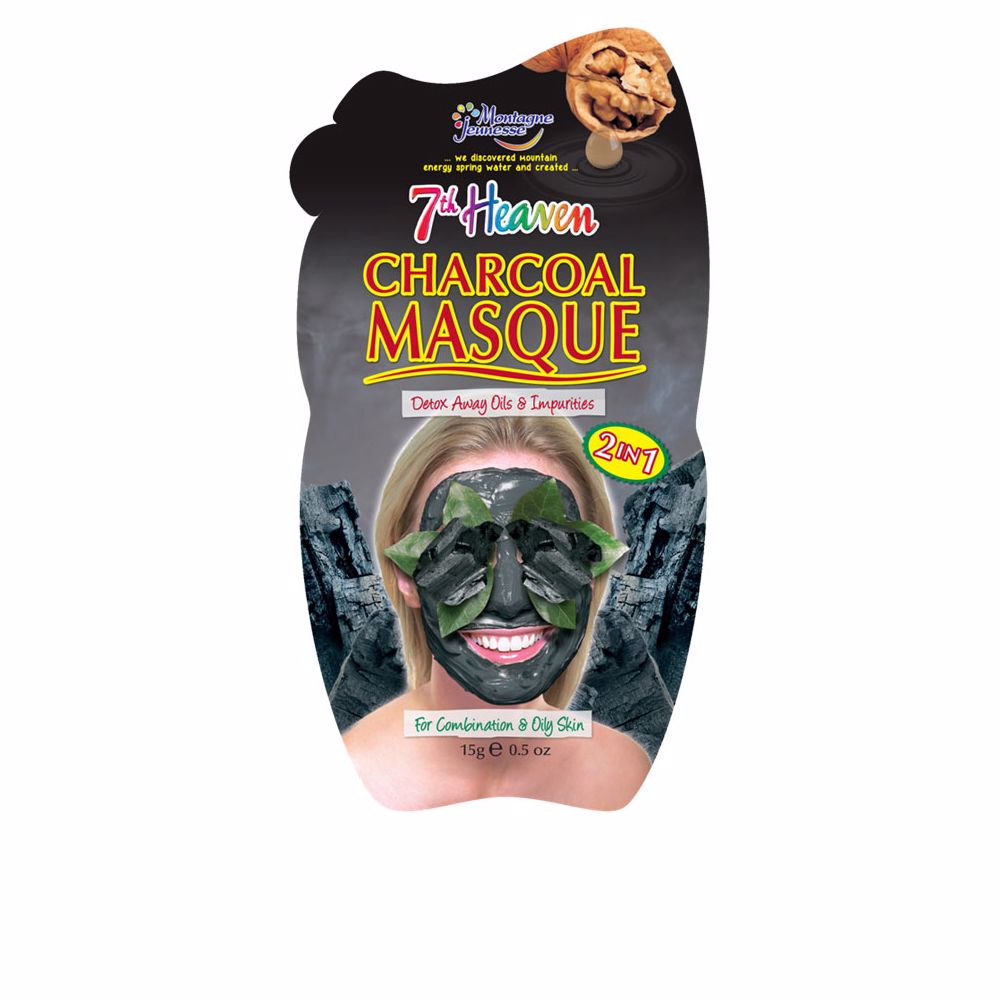 Маска для лица Mud charcoal mask 7th heaven, 15 г nair средство для удаления волос маска для ног древесный уголь и натуральная глина 227 г 8 унций