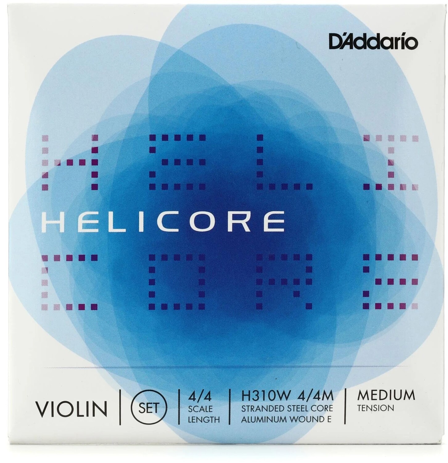 

D'Addario H310W Набор струн для скрипки Helicore 4/4 метра — размер 4/4 со струной E с алюминиевой намоткой — среднее натяжение
