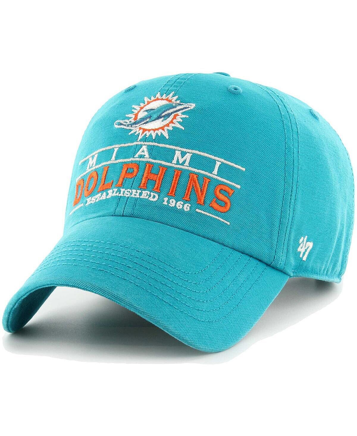 

Мужская регулируемая шапка Aqua Miami Dolphins Vernon Clean Up '47 Brand