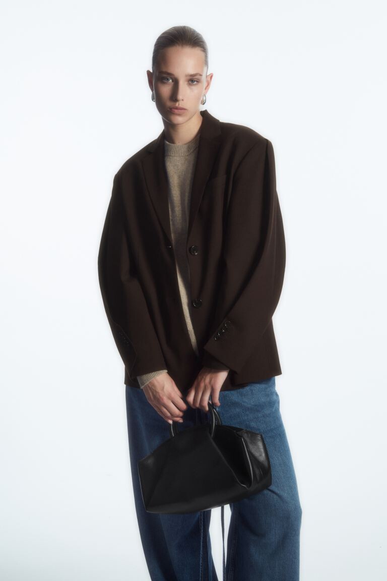 

Складная сумка на ремень - кожа H&M, черный