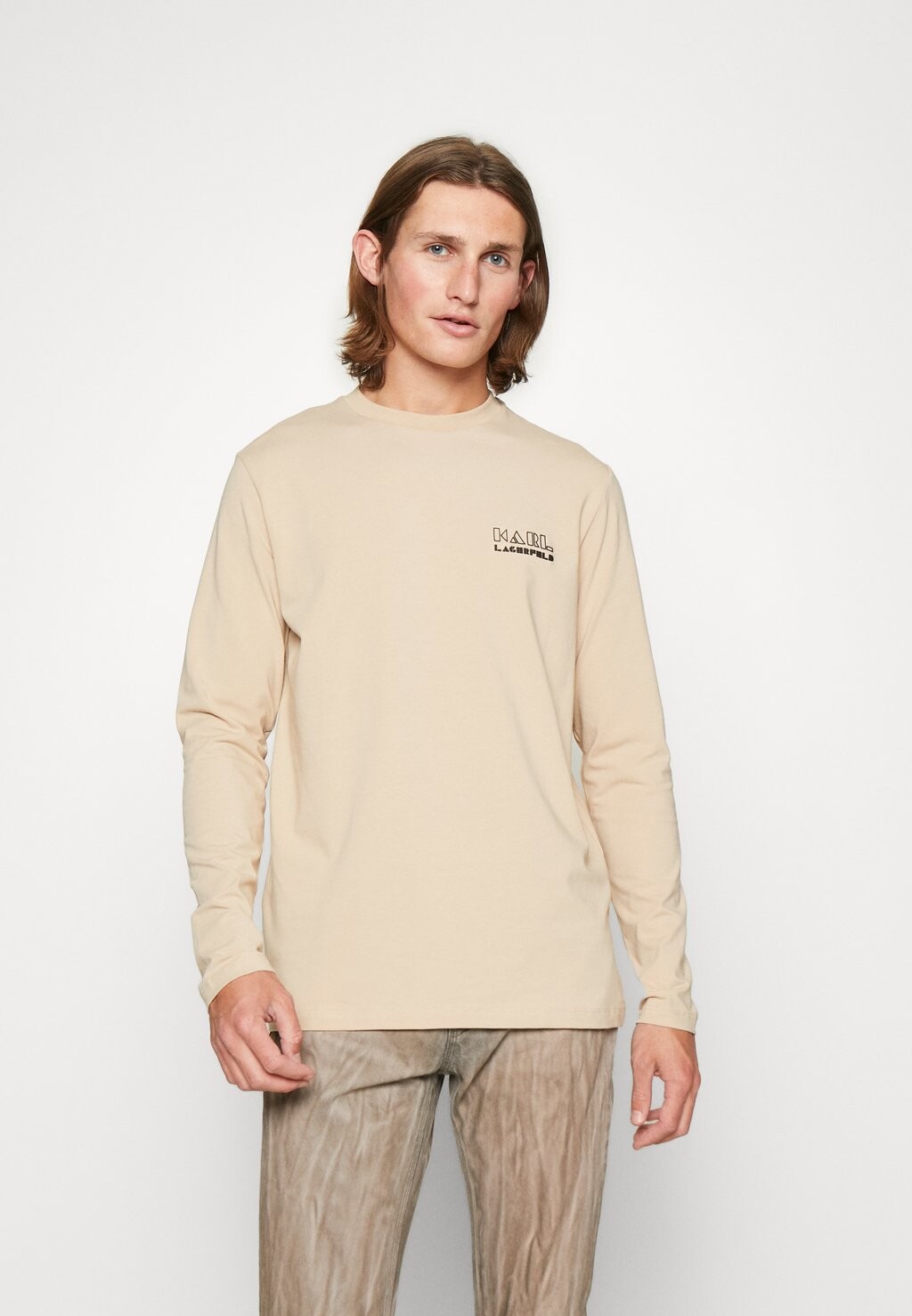 

Футболка с длинным рукавом CREWNECK KARL LAGERFELD, бежевый