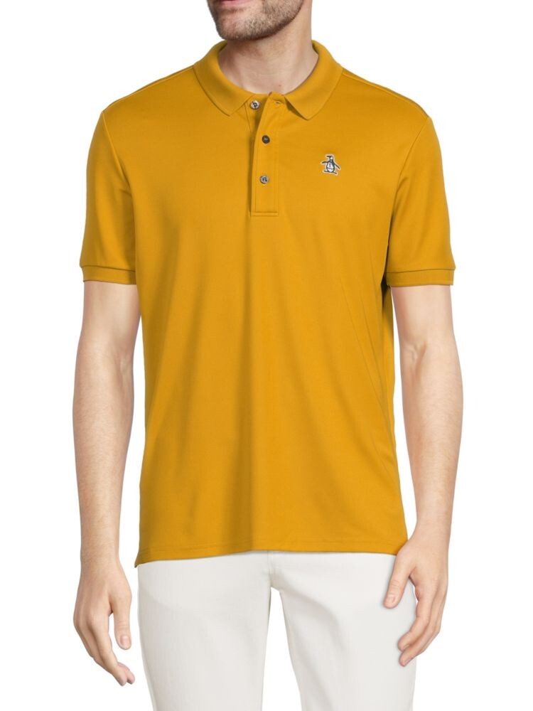 

Однотонная футболка-поло с логотипом Original Penguin, цвет Chai Tea
