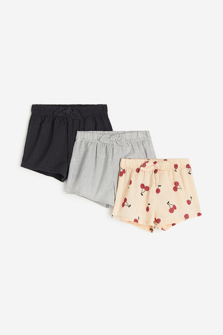 

3 пары хлопковых шорт H&M, бежевый