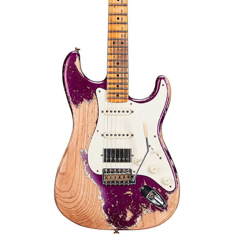 

Электрогитара Fender Custom Shop Limited-Edition Nashville Ash-V '57 Stratocaster HSS Super Heavy Relic Electric Guitar Purple Metallic